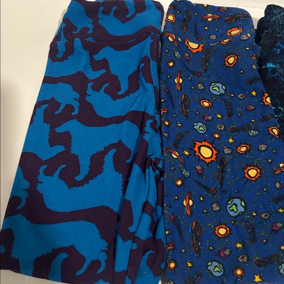 Lot of 4 Rare NWOT LuLaRoe Kids Leggings size S/M! Dogs, Space, Keys, Aztec - Picture 2 of 12